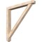 Ekena Millwork Traditional Arts and Crafts Smooth Bracket w/ Offset Brace, Douglas Fir, 5 1/2"W x 46"D x 46"H BKT0604X46X46TRA03SDF - alternate 1